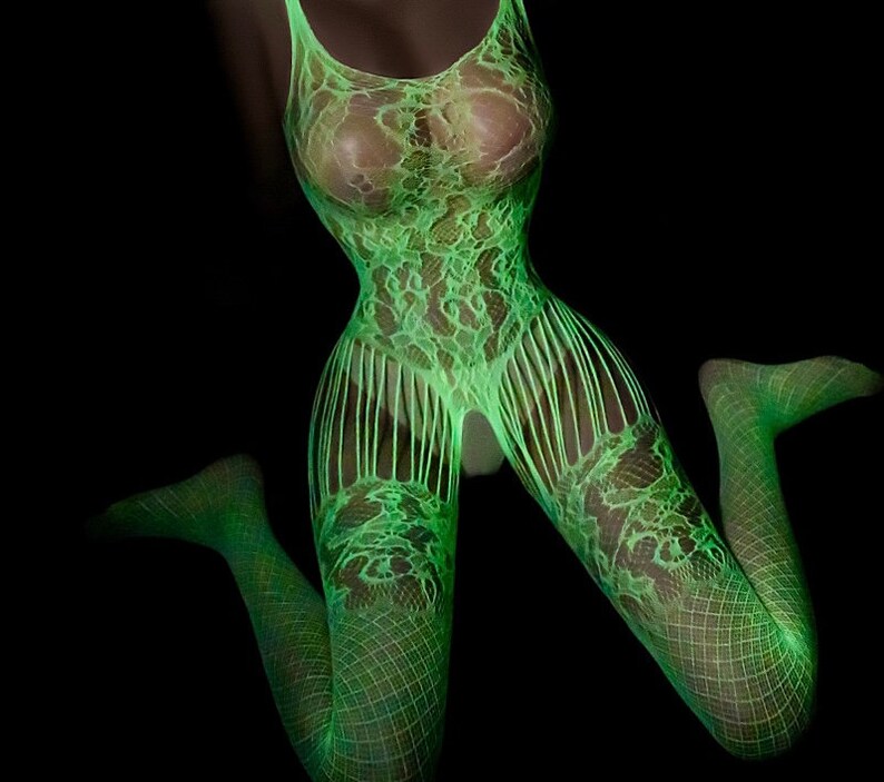 Glow In The Dark Fishnet Stockings