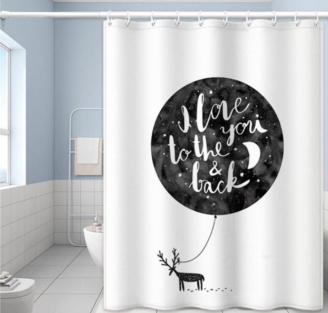 Love You Shower Curtain Meme, Gag Gift, Birthday Present, Dorm Room