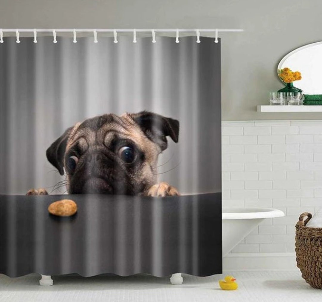Funny Dog Shower Curtain Meme Gag Gift Birthday Present Etsy