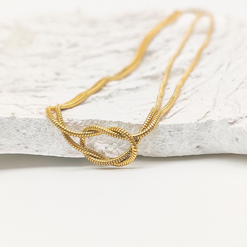 Exquisite Rope Couple Necklace/perfect and Meaningful Knot Gift/love ...
