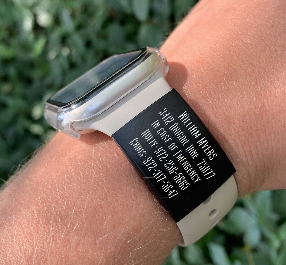 Apple Watch Band ID Tag, Fitness Runners ID Tag Sport Smartwatch