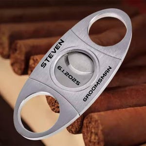 Personalized Cigar Cutter, Custom Cigar Accessories, Engraved Cigar Cutter, Groomsmen Cigar Cutter, Groomsmen Gift Ideas