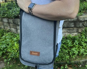 Personalized Insulated Wine Tote: Travel Cooler Bag, Picnic Gift