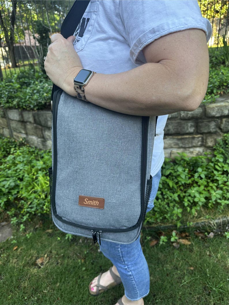 Bolsa térmica personalizada para vino: bolsa térmica de viaje, regalo para picnic imagen 1