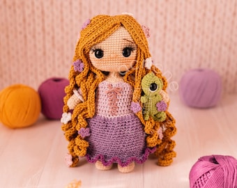Rapunzel amigurumi doll CROCHET PATTERN PDF