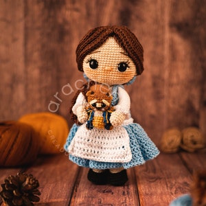 Belle amigurumi doll CROCHET PATTERN PDF