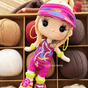 Crochet Pattern aracnene SKATER DOLL