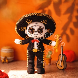 Dia de los muertos Mariachi CROCHET PATTERN PDF