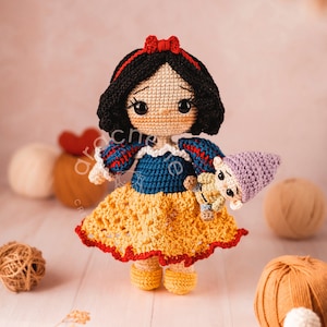 Poupée amigurumi Blanche Neige PATRON CROCHET PDF