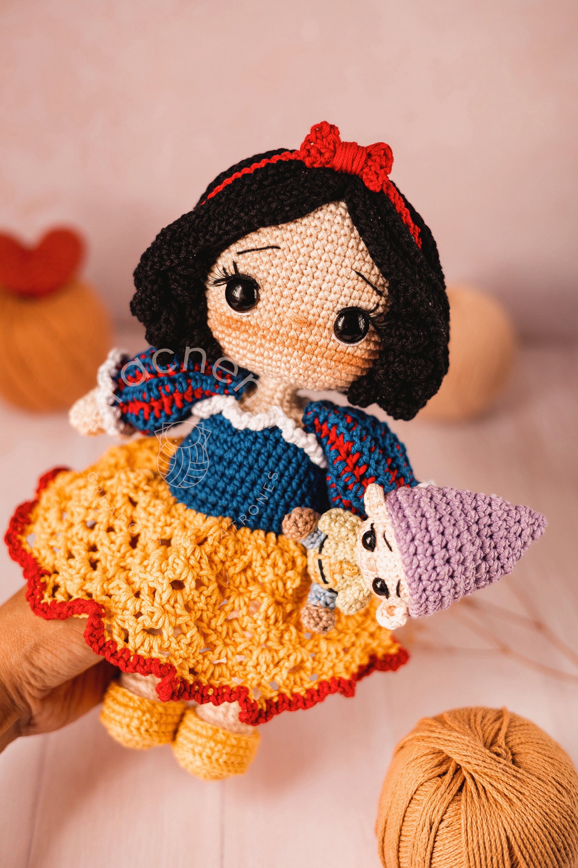 白雪姫のあみぐるみ人形かぎ針編みパターン PDF - Etsy 日本