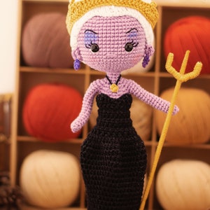 Sea witch Amigurumi Doll Crochet Pattern PDF amigurumi image 4