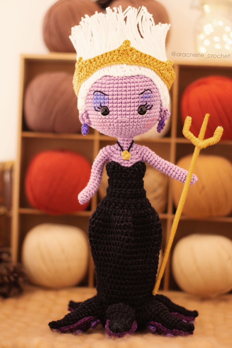 Sea witch Amigurumi Doll Crochet Pattern PDF amigurumi image 4