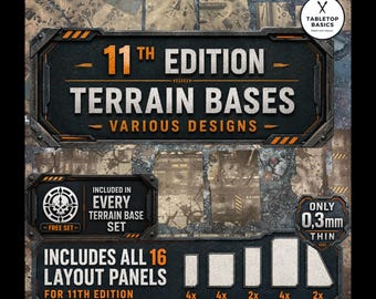 Terrain Area Footprints 40k - Terrain Base Marker 40k - 11th Edition 2026 - GW Table Layout