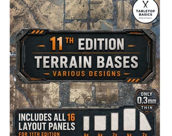 Terrain Area Footprints 40k - Terrain Base Marker 40k - 11th Edition 2026 - GW Table Layout