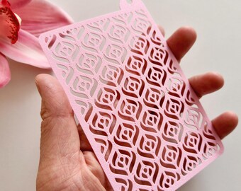 3D Printed Stencil #63 for Polymer Clay, Seamless Clay Texture Mat, Embossing Tool,  Polymer Clay Cutter, Earrings Making Tools, Clay Tool