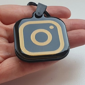 Square NFC Keychain, Business NFC Keychain, Instagram Logo NFC Keychain, nfc Tag