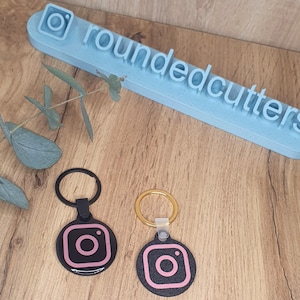 Square NFC Keychain, Business NFC Keychain, Instagram Logo NFC Keychain, nfc Tag