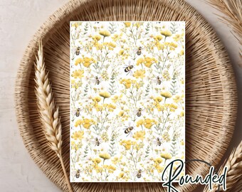 Carta per trasferimento di argilla #T072, immagine floreale primaverile, trasferimento di immagini in argilla, per argilla polimerica, materiali artistici, carta idrosolubile, decalcomania per trasferimento di acqua