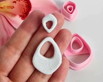 Polymer Clay Cutters, Sharp Edge Earring Tool Set, 3 Sizes, #R344