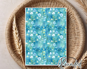 Carta per trasferimento di argilla #T084, immagine floreale primaverile, trasferimento di immagini in argilla, per argilla polimerica, forniture artistiche, carta idrosolubile, decalcomania per trasferimento di acqua