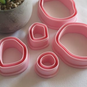 Organic Rings SET Tonschneider, Polymer Clay Cutter, Scharfe Schneide, Tonschneider, Tonwerkzeuge, Ohrring Makers Tool, 1 Größe je Form, # R236