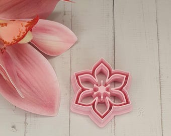 Cherry Flower Clay Cutter, Polymer Clay Cutter, Sharp Cutting Edge, Clay Cutter, Clay Tools, Earring Makers Tool, 4 sizes, #R141