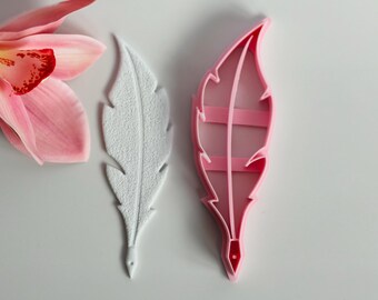 Feather BIG Clay Cutter, Polymer Clay Tool, Sharp Edge, 3 Sizes, #R053