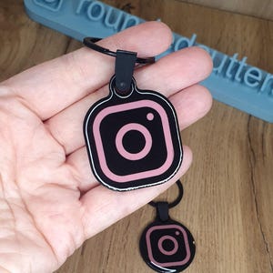 Square NFC Keychain, Business NFC Keychain, Instagram Logo NFC Keychain, nfc Tag