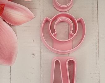 Dangle SET Clay Cutter, Polymer Clay Cutter, Sharp Cutting Edge, Clay Cutter, Clay Tools, Earring Makers Tool, 2 sizes, #R404