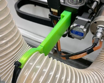 Z axis 4 inch Flex Hose Mount bracket Fits Onefinity CNC, STL File for 3D Printing and CNC Woodworking, Diy Projects, Dust Collection