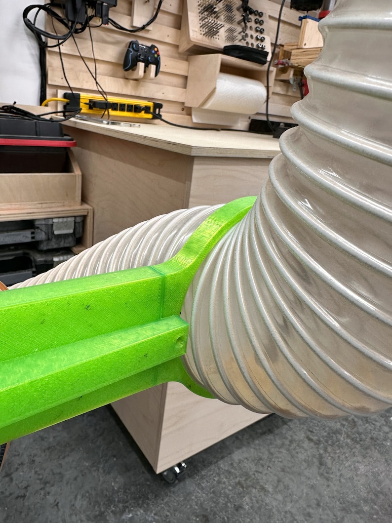 Z Axis 4 Inch Flex Hose Mount Bracket Fits Onefinity CNC, STL File for 3D Printing and CNC