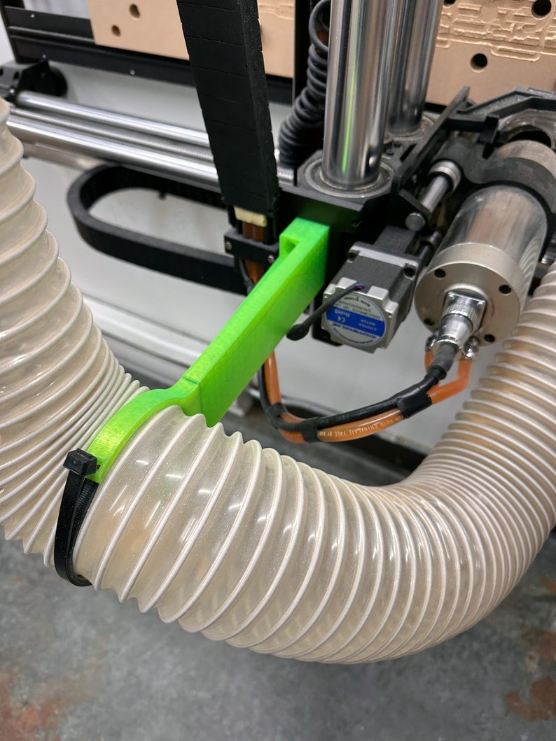 Z Axis 4 Inch Flex Hose Mount Bracket Fits Onefinity CNC, STL File for 3D Printing and CNC