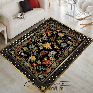 Garden Rug, Botanical Rug, Flower Rug, Flower Theme Rug, Garden Pattern Rug, Nature Rug, Home Decoration Rug, Popular Rug, Area Rug