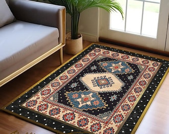 Aztec Rug & Home Decor - 5x7 Rug, Southwestern Rugs For Living Room Bedroom, Native American Carpet, Washable Non Slip Soft Low Pile Indoor Area Rug & Room Decor