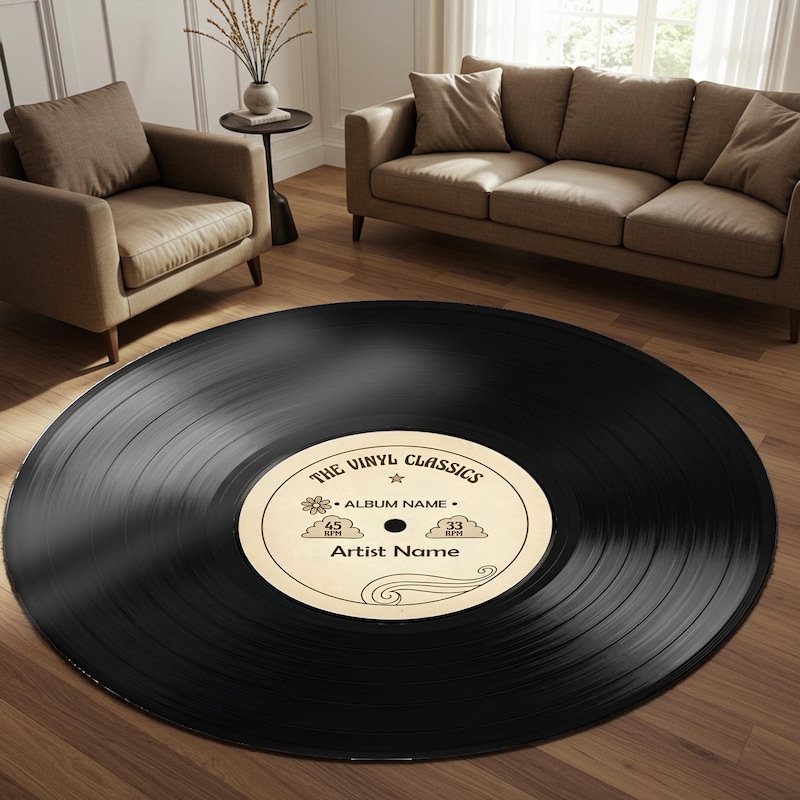 Vinyl Muisc Rug Music Vinyl Rug - Etsy