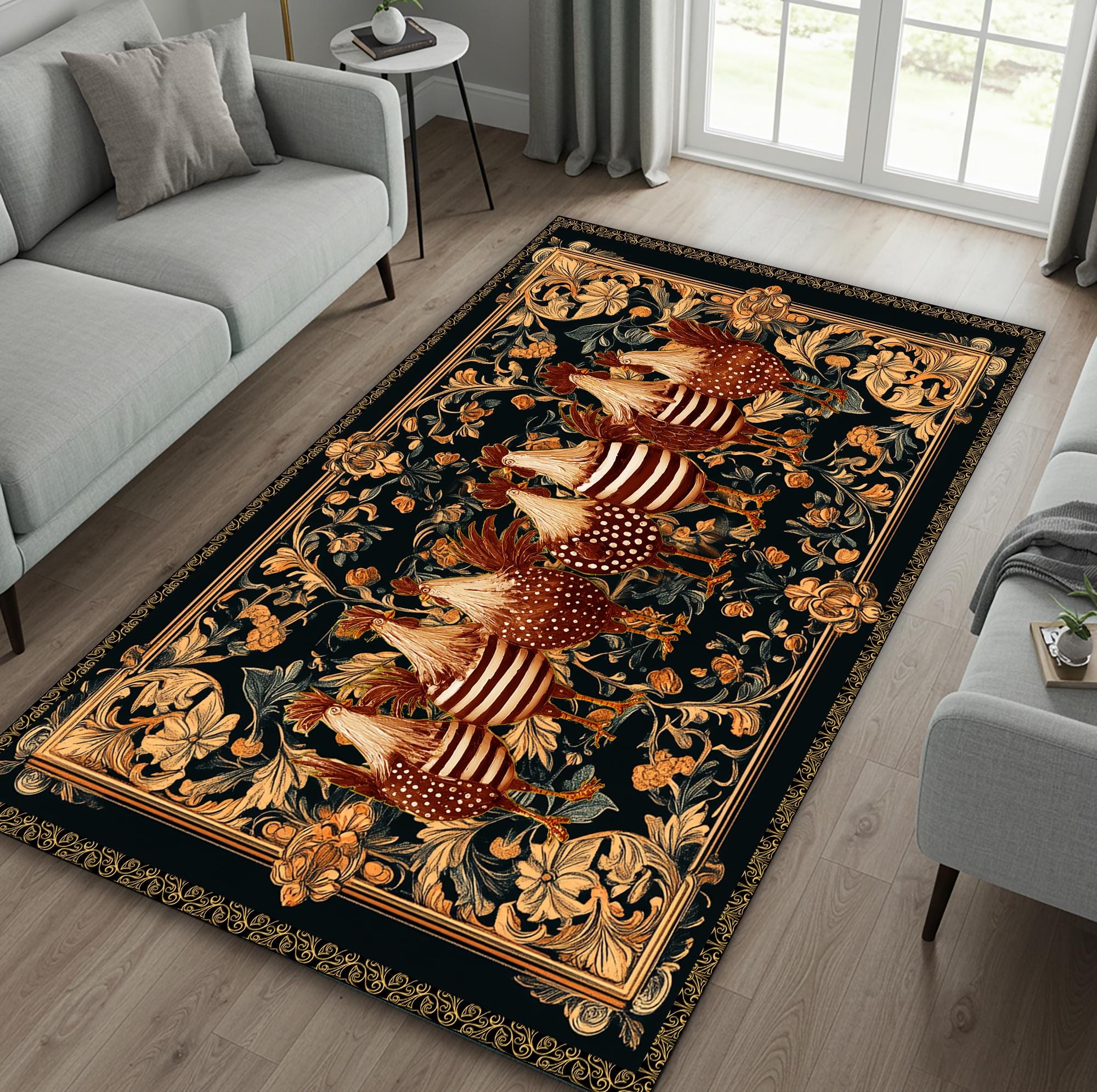 Chicken Throw Rugs Rustic Area Rug|colorful Chicken Runner|farm Non Slip Carpet|rooster ...
