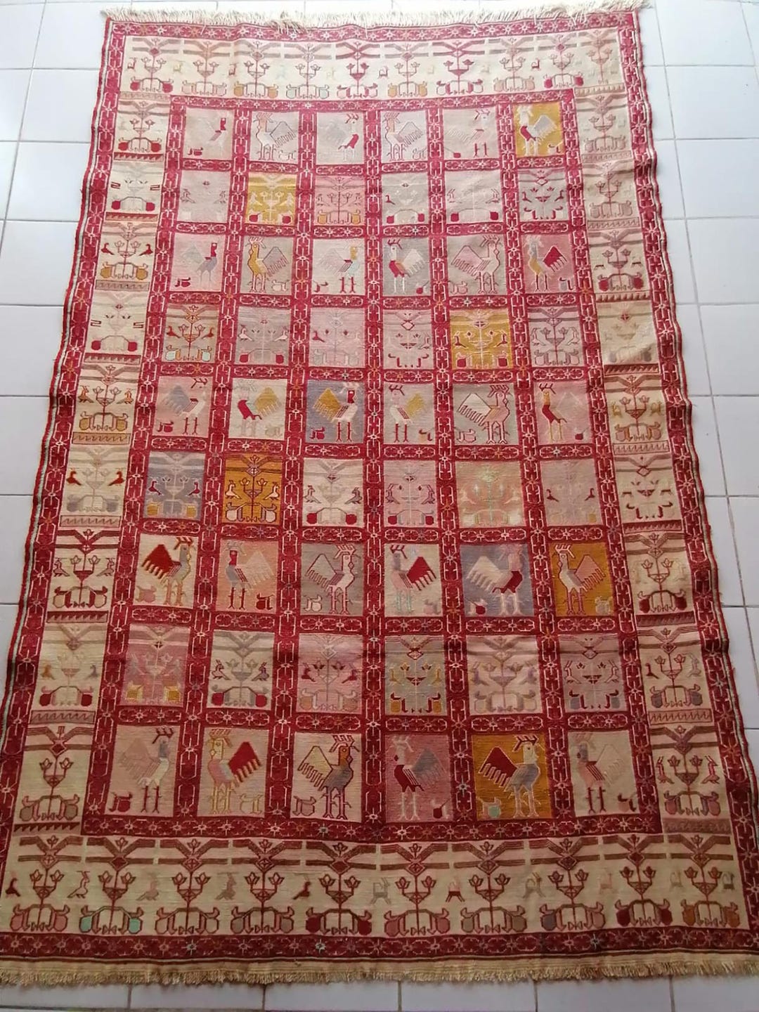 Sumac Rugs Handmade Silk Sumac Rug: 50 Year Old Vintage Anatolian Carpet - Etsy
