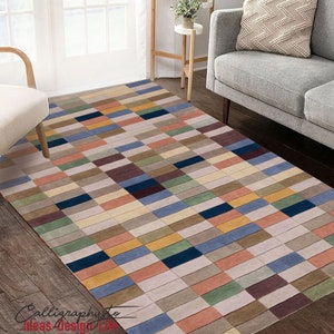 Venetian Tile Patchwork Carpet, Soft Value Living Room Bedroom Area Rugs Hallway Runner