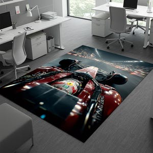 Formula Racing Car Race Track Tapijt: autospeelkleed voor kinderen met antislipbasis