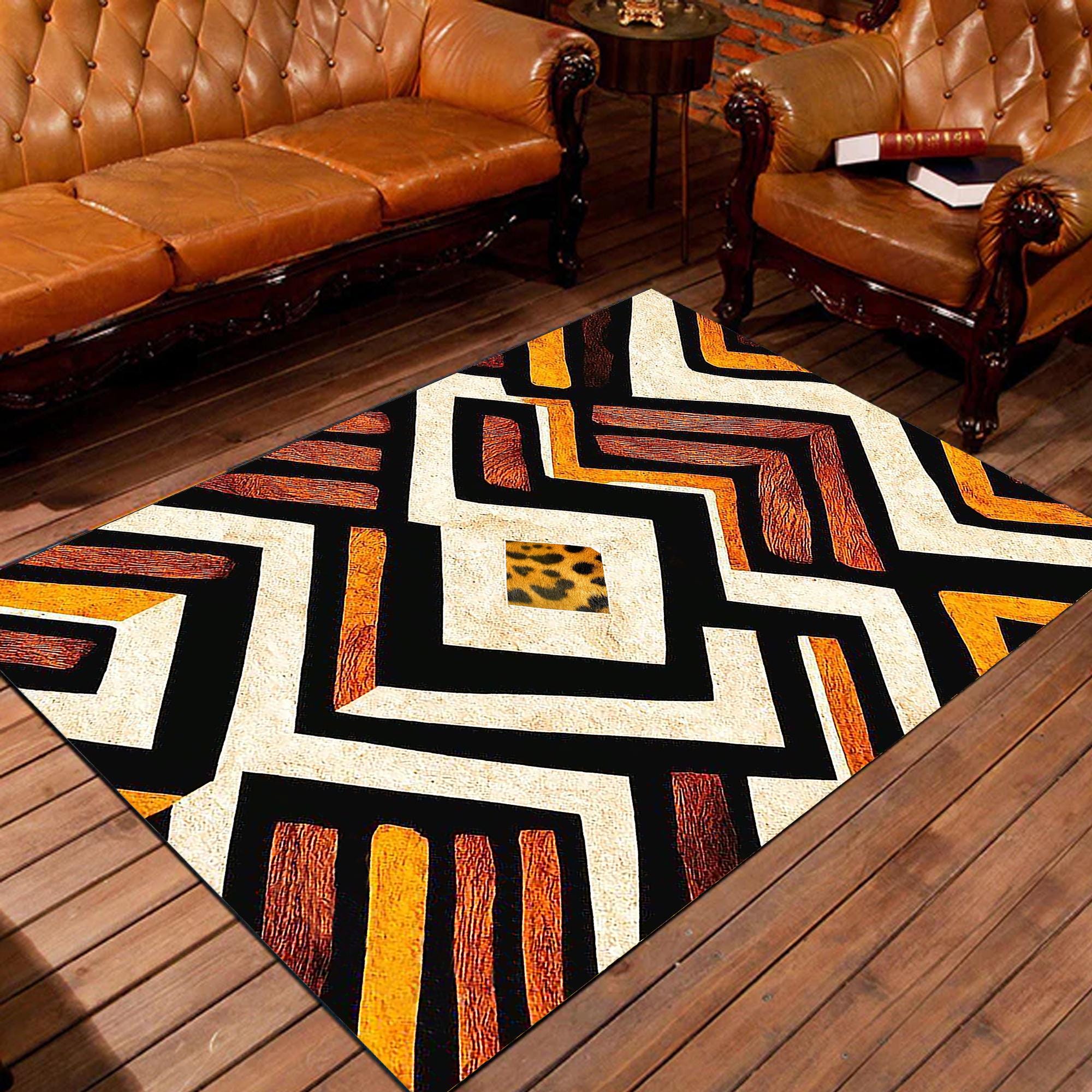 Afrocentric Area Rug | Safari Ethnic Non-slip Floor Rug | Traditional ...