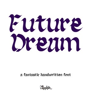Fonte Future Dream - Fonte de escrita fantástica, Fontes Cricut, Fontes para artesãos, Fontes Procreate, Fontes para Cricut, Fonte Bubbly, Fonte fofa