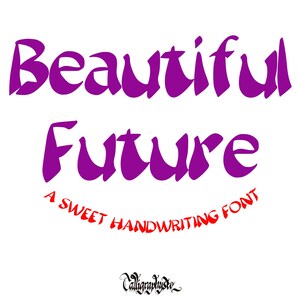 Mooie toekomst, een schattig handschriftlettertype, Cricut-lettertypen, lettertypen voor Crafters, Procreate-lettertypen, lettertypen voor Cricut, sprankelend lettertype, schattig lettertype