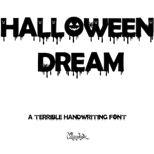 Halloween Dream Font, Spooky Fonts, Dripping Font, Cricut Font Bundle, Cricut Fonts, Spider Web Font, Halloween Fonts, Retro Halloween