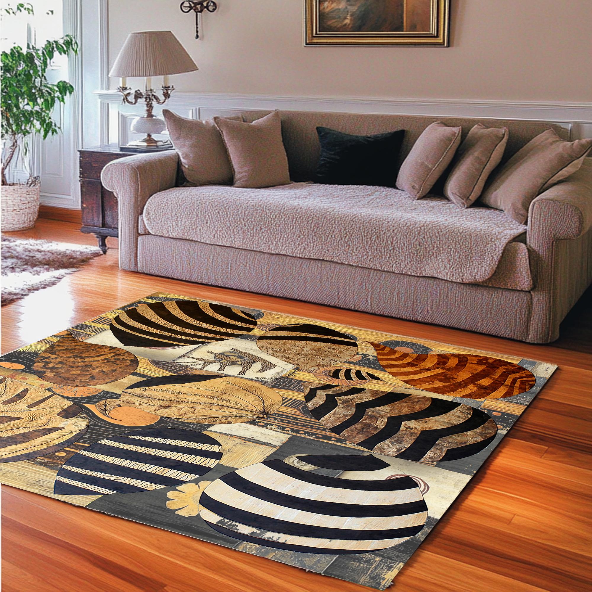 Safari Animal Print Area Rug | Afrocentric Brown Runner - Etsy