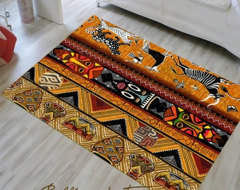 Savannah Area Rug|african Runner|afrocentric Non Slip Carpet