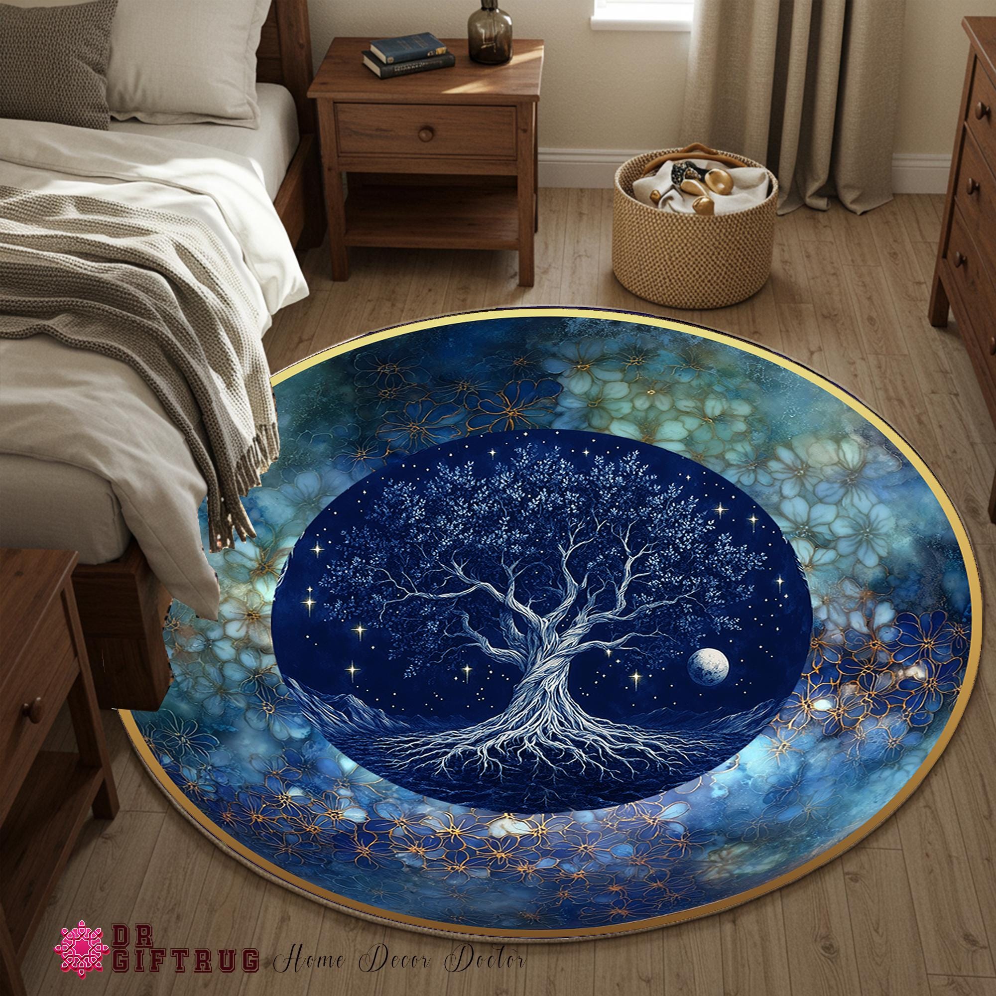 ラグ &quot;the Apartment blue&quot; Lottery Rug Qeetex 5 x 7 ft Polyester Cashmere Imitation Blue