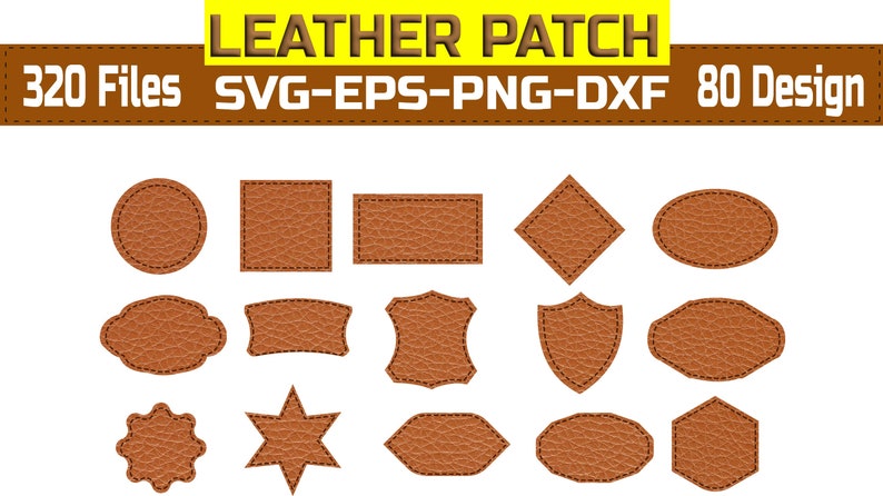 Leather Patch Bundle Svg Leather Patch Template Hat Patches Etsy