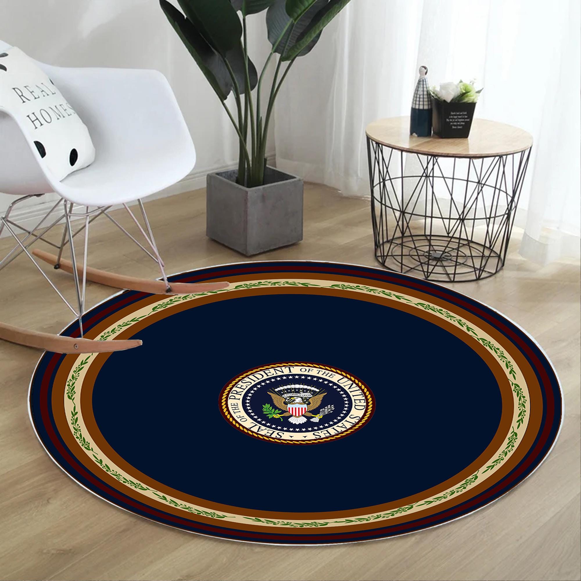 Trump Rug Oval Office Rug; Round American White House Rug, Custom Design - Etsy