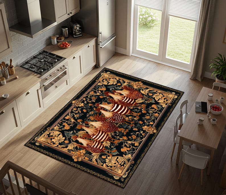 Rustic Folk Chicken Rug Rustic Area Rug|colorful Chicken Runner|farm Non Slip Carpet|rooster ...