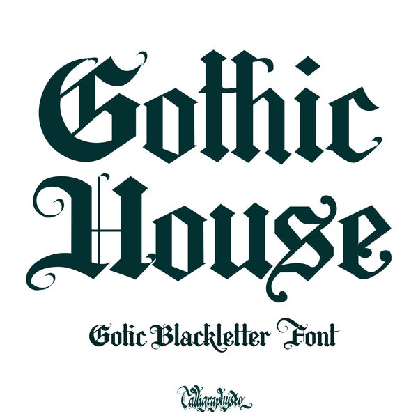 Gothic Font Etsy
